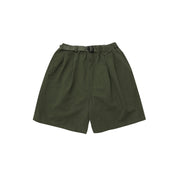 Two Tuck Wide Half Pants (Khaki)