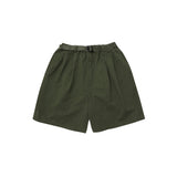 Two Tuck Wide Half Pants (Khaki)
