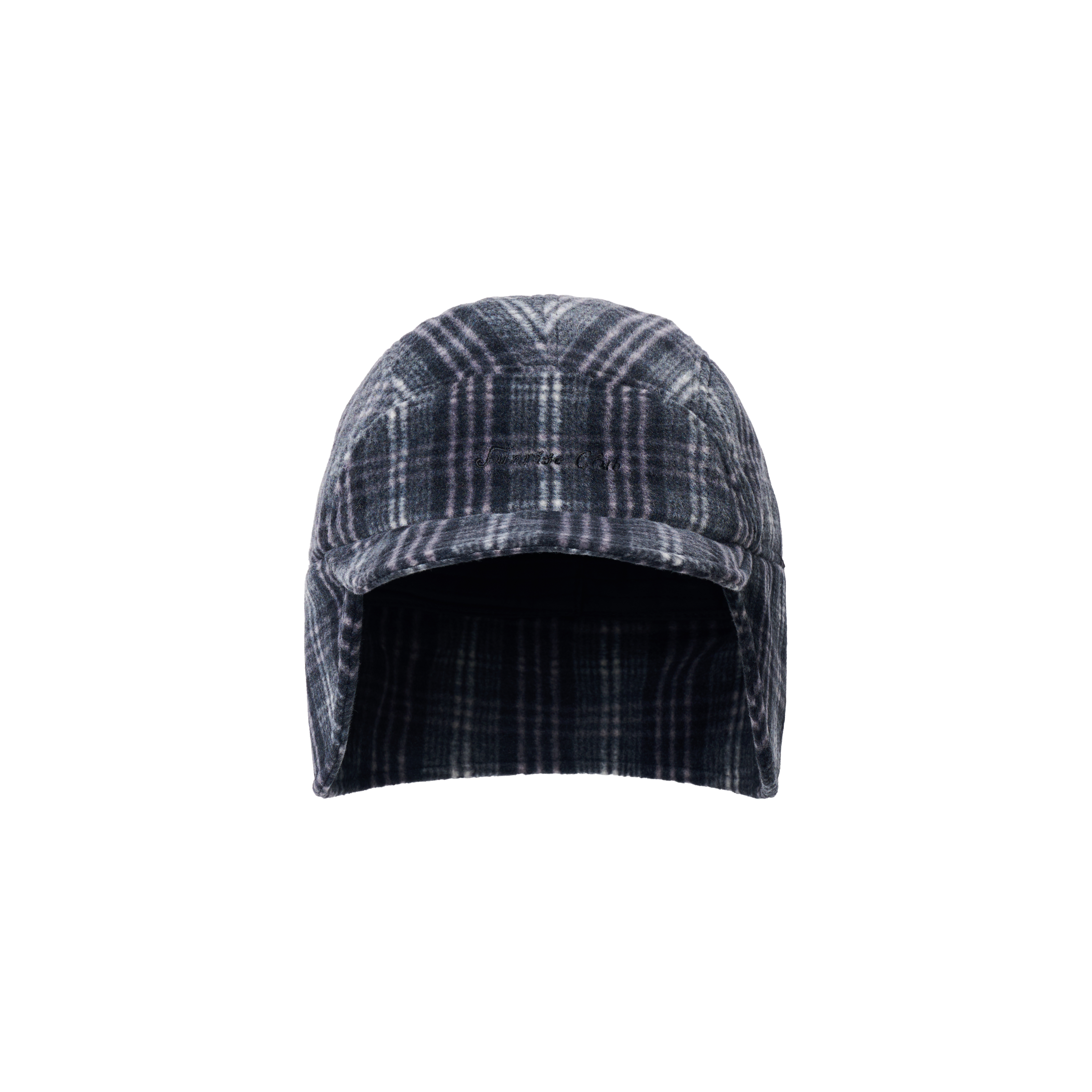 Fleece Check Trooper Hat Black