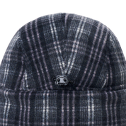Fleece Check Trooper Hat Black