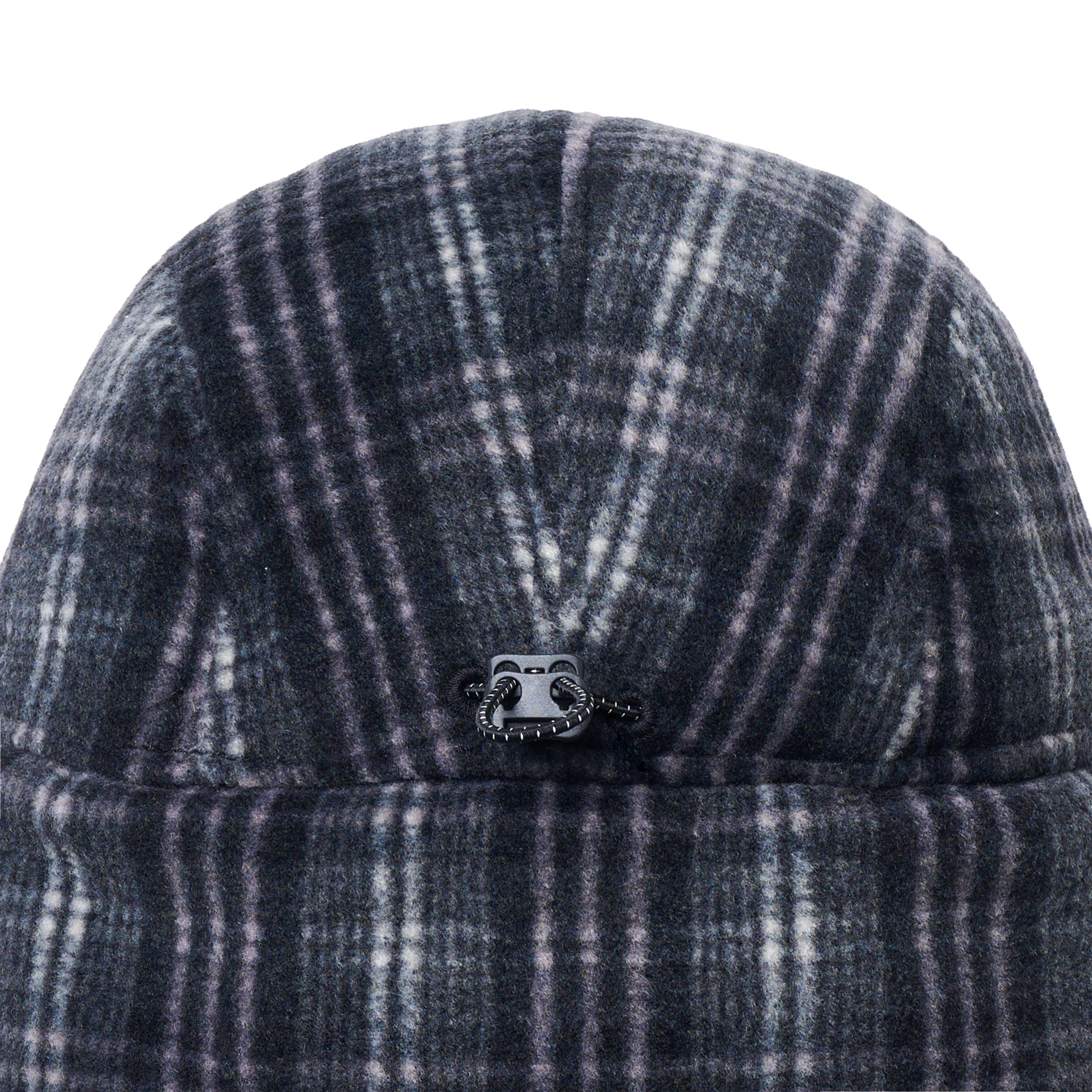 Fleece Check Trooper Hat Black