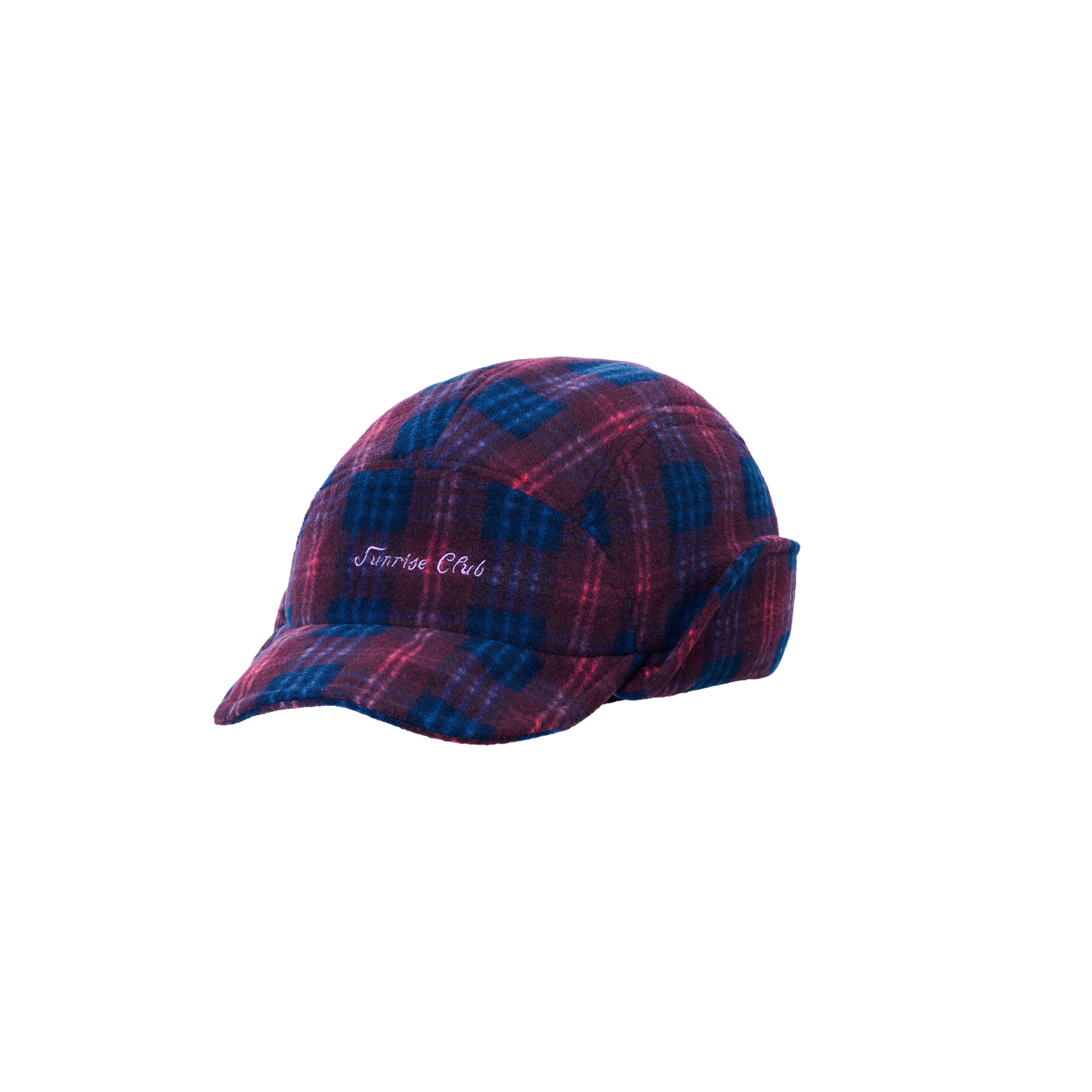 Fleece Check Trooper Hat Purple