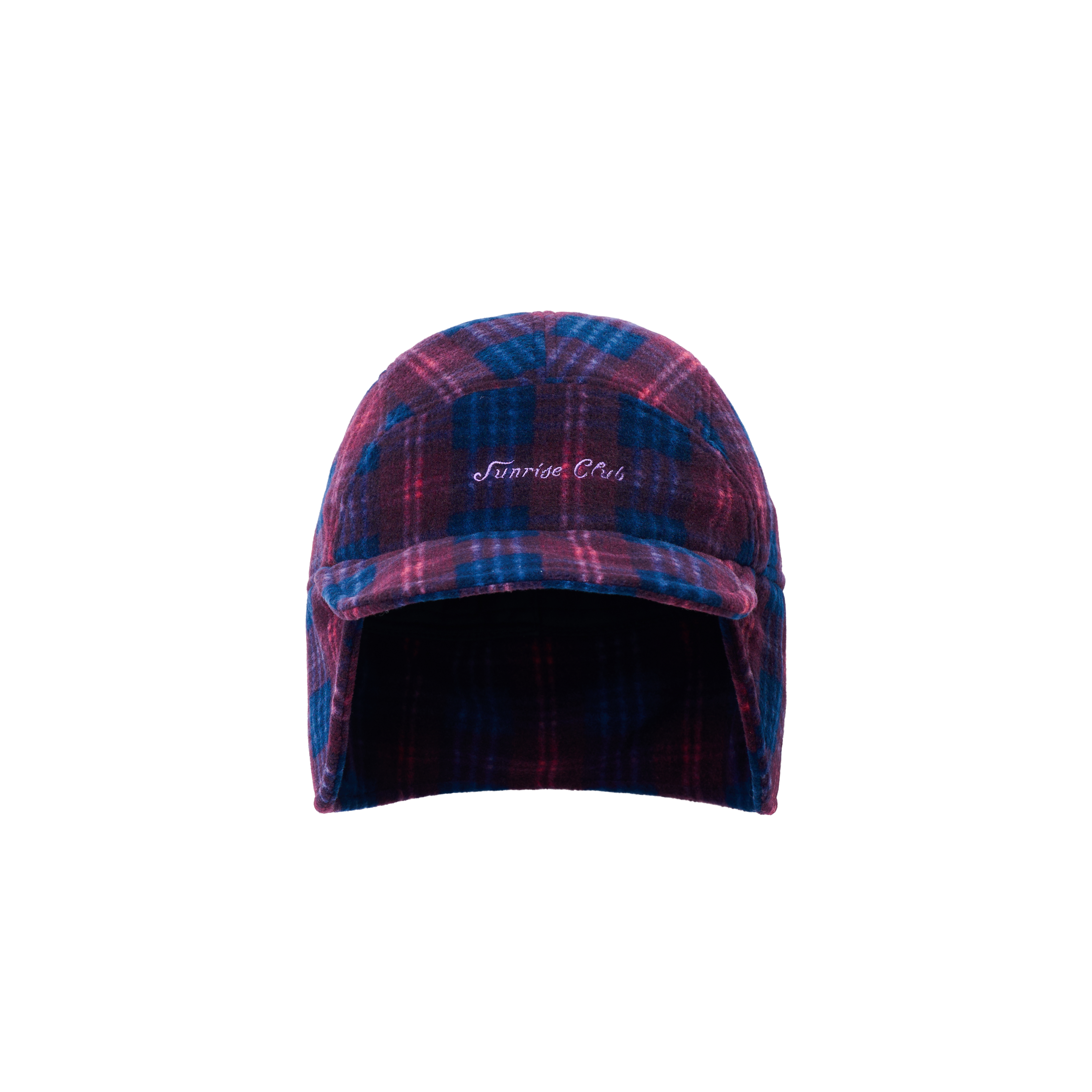 Fleece Check Trooper Hat Purple