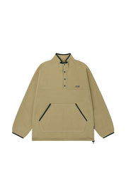 Fleece Button Anorak (Beige)