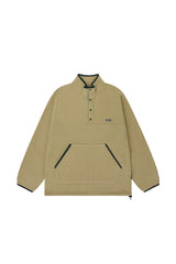 Fleece Button Anorak (Beige)