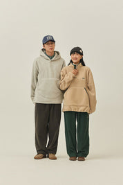 Fleece Button Anorak (Beige)