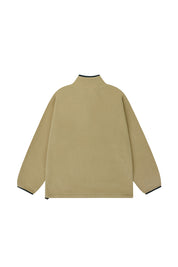 Fleece Button Anorak (Beige)