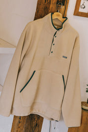 Fleece Button Anorak (Beige)