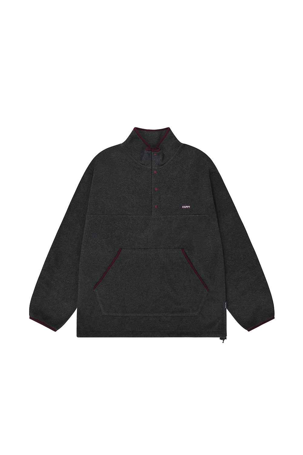 Fleece Button Anorak (Dark Grey)