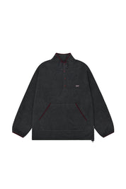 Fleece Button Anorak (Dark Grey)