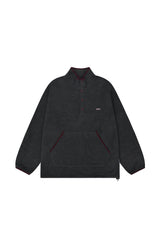 Fleece Button Anorak (Dark Grey)