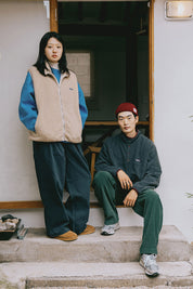 Fleece Button Anorak (Dark Grey)