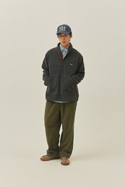 Fleece Button Anorak (Dark Grey)