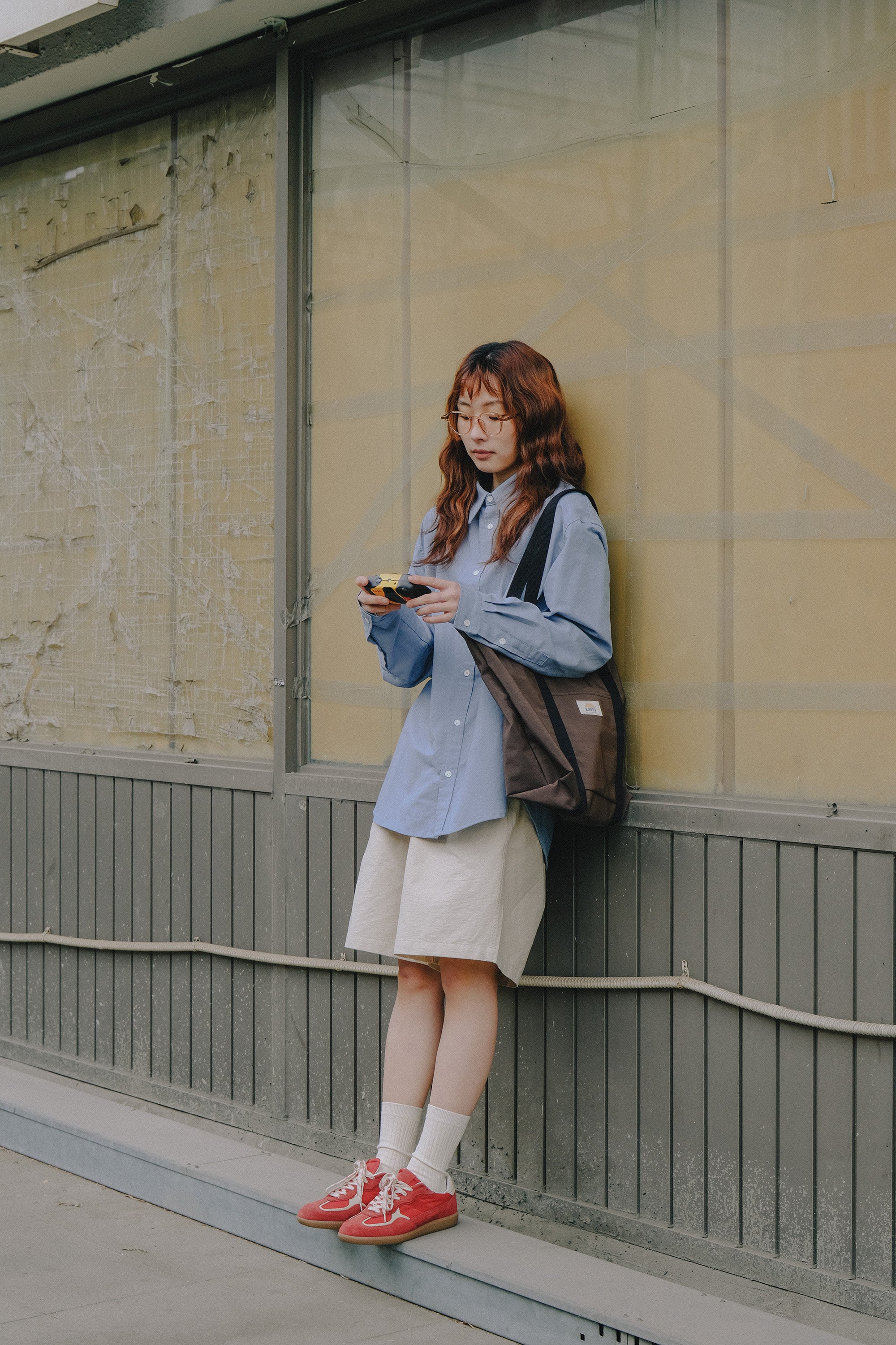 Two Tuck Wide Half Pants (Cream)