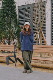 Woven Cotton Vest (Navy)