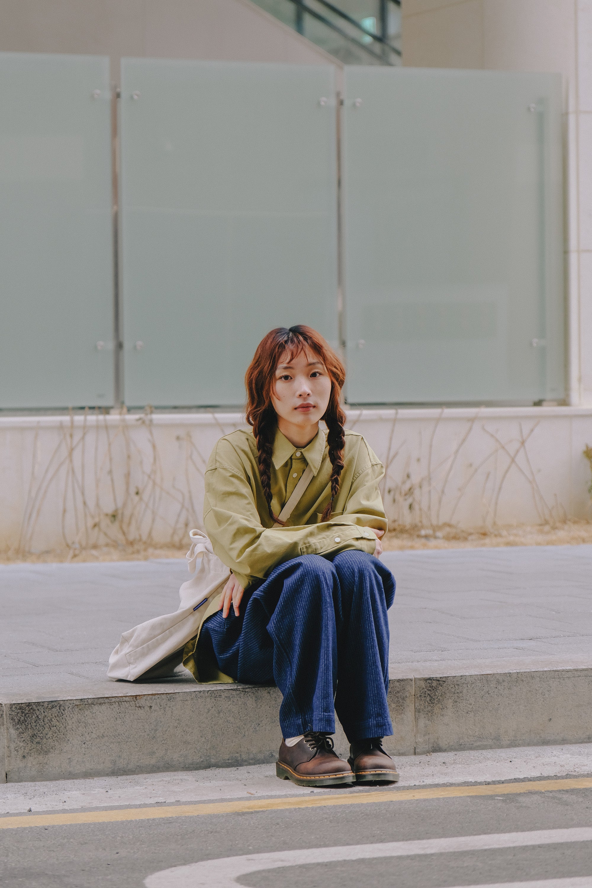 Relaxed Oxford Shirt (Olive)