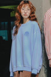 Sunny wink Pigment Sweatshirt (Sky Blue)