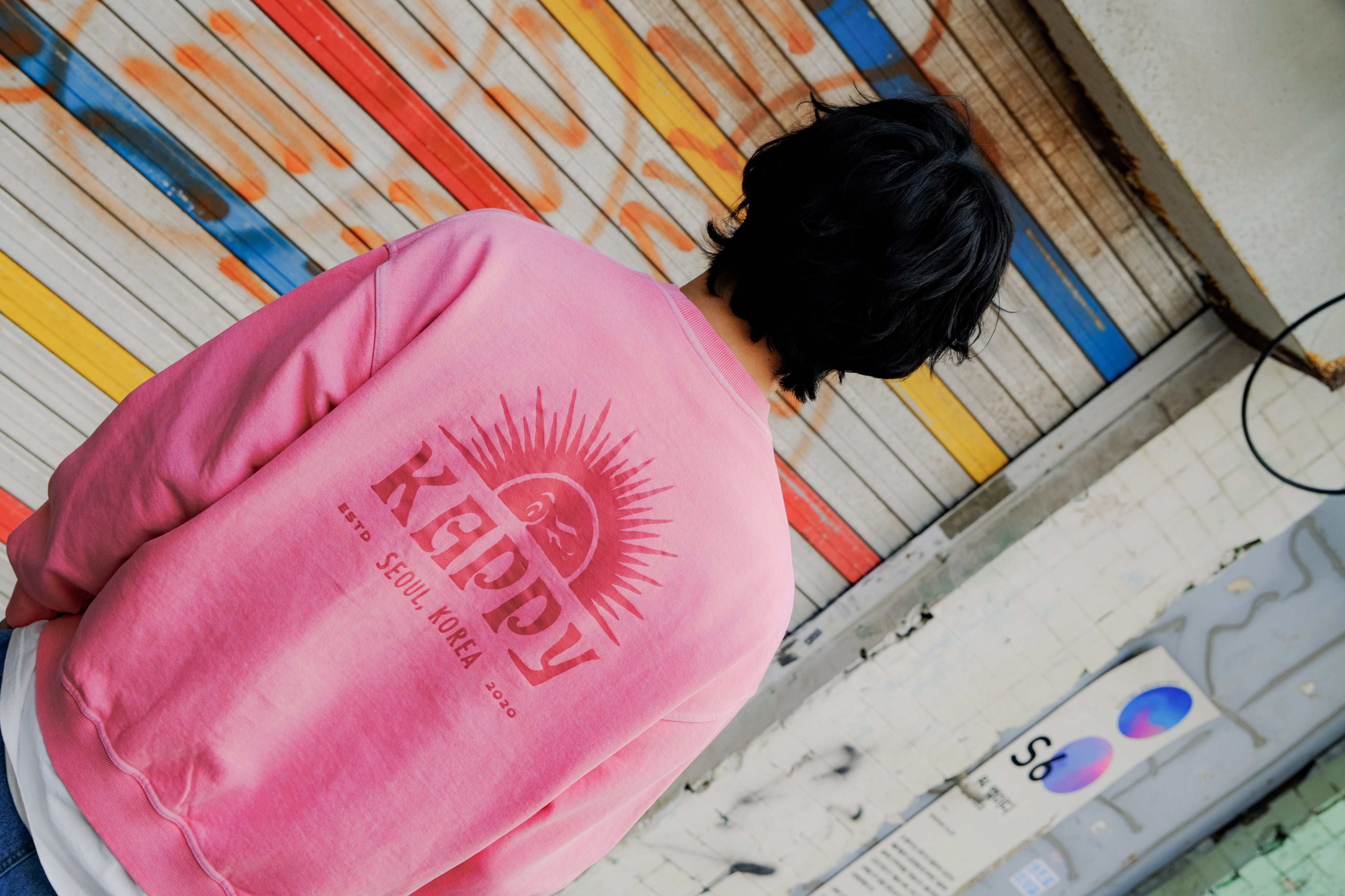 Sunny Wink Pigment Sweatshirt (Pink)