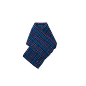 Kappy Fleece Check Muffler Blue