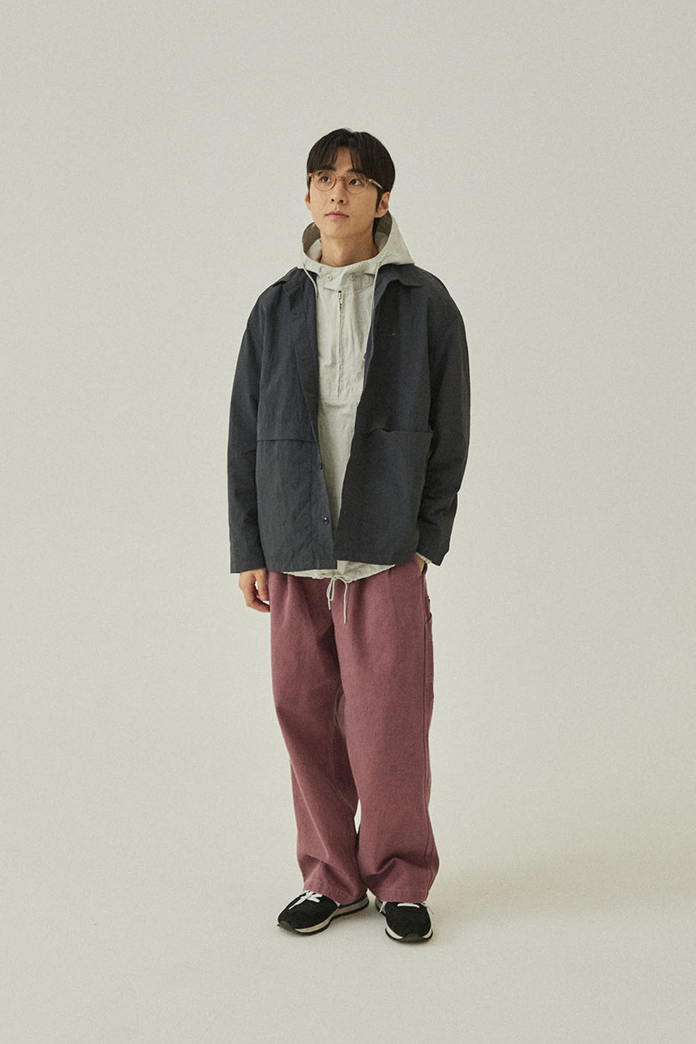 Nylon Shirt Jacket (Charcoal)