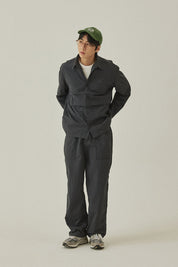Nylon Shirt Jacket (Charcoal)