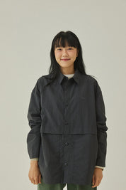 Nylon Shirt Jacket (Charcoal)