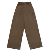 One Tuck Wide Fatigue Pants (Brown)