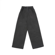 One Tuck Fatigue Corduroy  Pants (Charcoal)