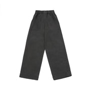 One Tuck Fatigue Corduroy  Pants (Charcoal)