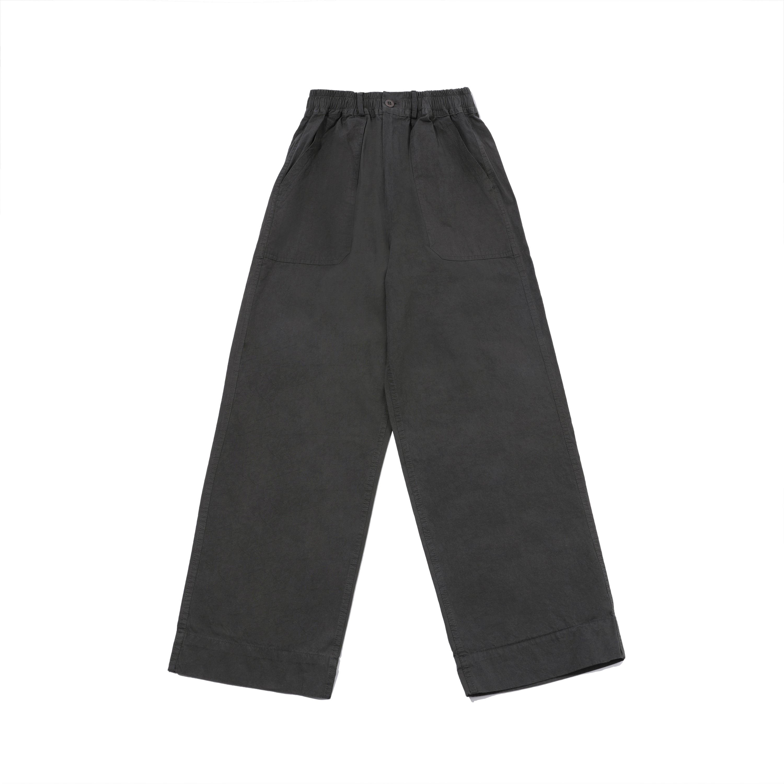 One Tuck Fatigue Corduroy  Pants (Charcoal)