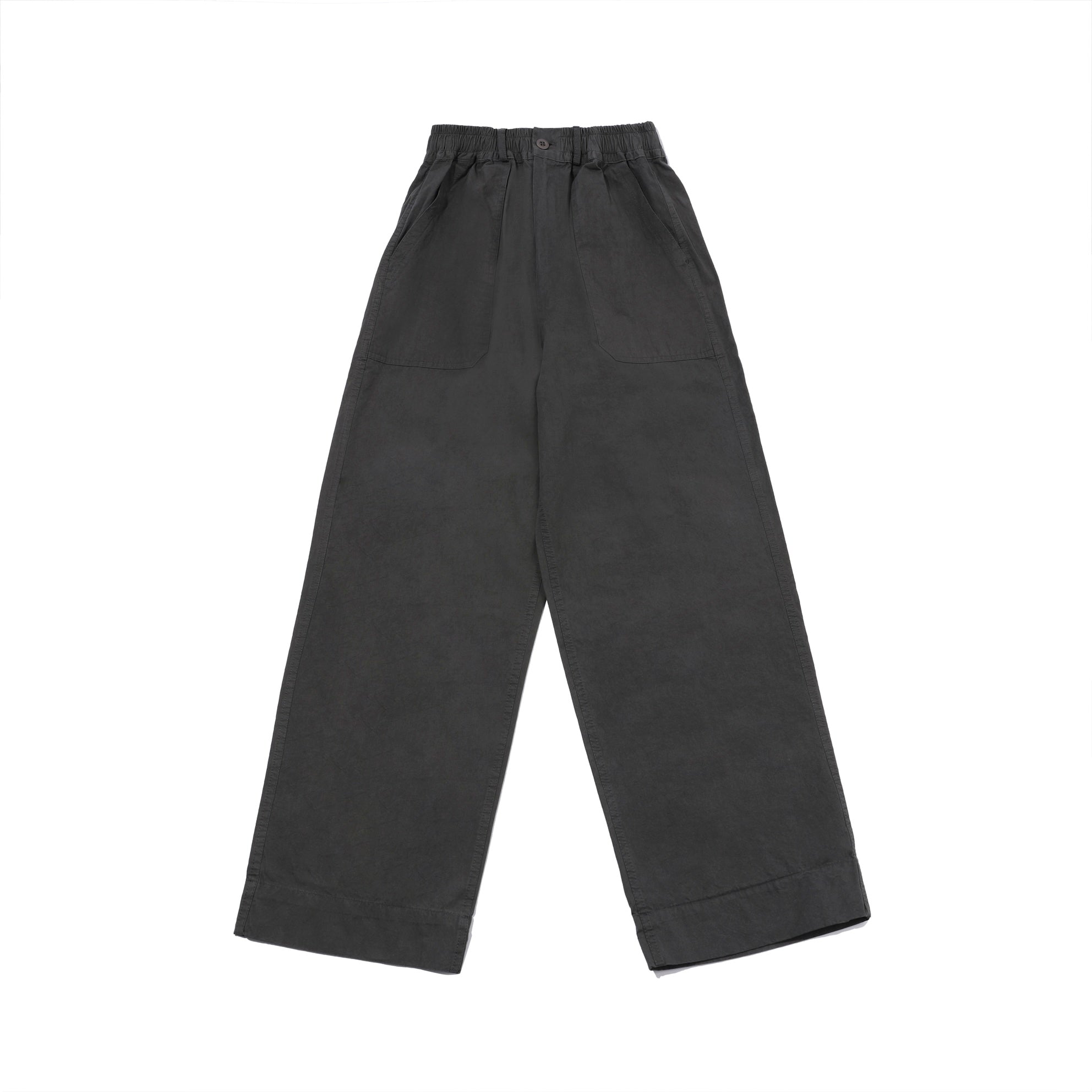 One Tuck Fatigue Corduroy  Pants (Charcoal)