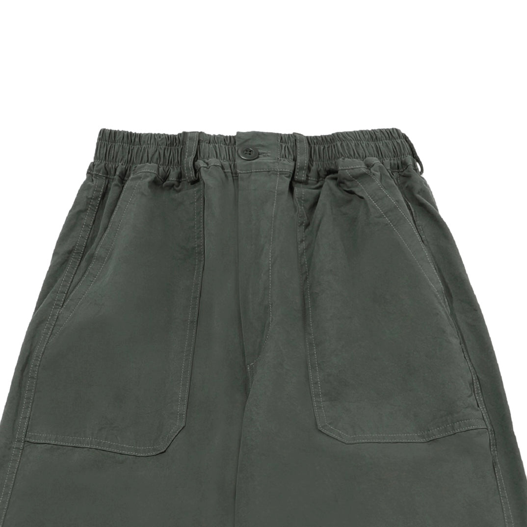 One Tuck Wide Fatigue Pants (Khaki)