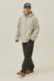 One Tuck Corduroy Pants (Charcoal)