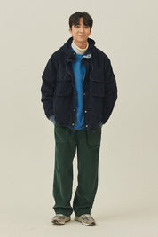 One Tuck Corduroy Pants (Forest)
