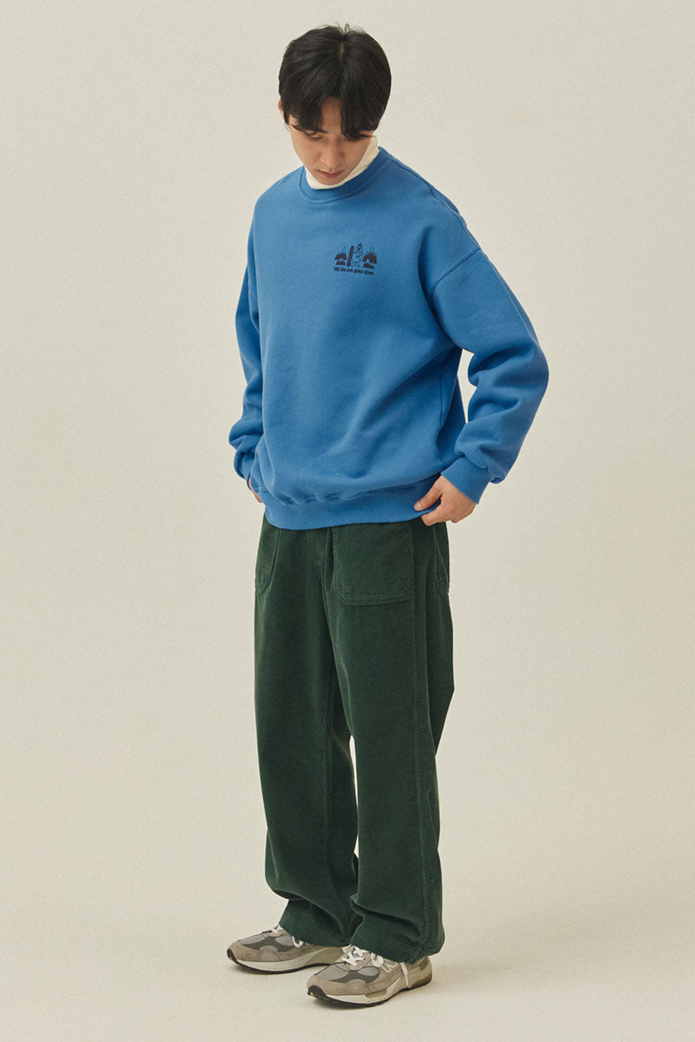 One Tuck Corduroy Pants (Forest)