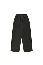 One Tuck Corduroy Pants (Charcoal)