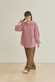 One Tuck Wide Fatigue Pants (Brown)