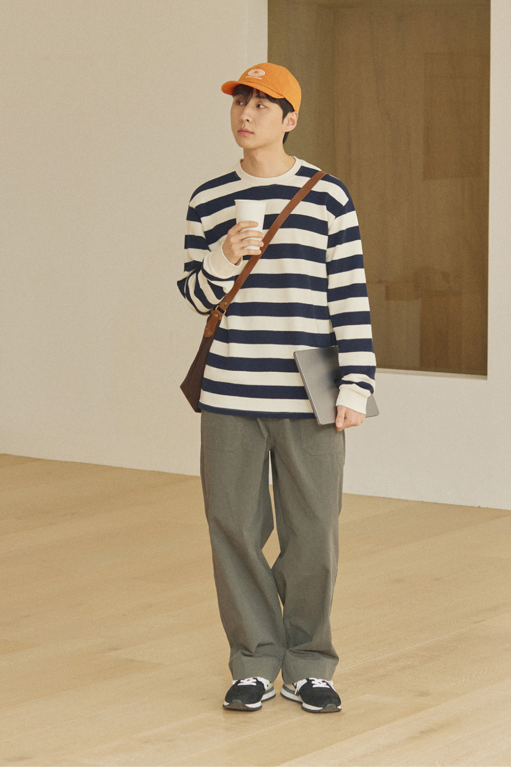 One Tuck Wide Fatigue Pants (Khaki)