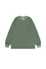 Pigment Stripe Long Sleeve Green