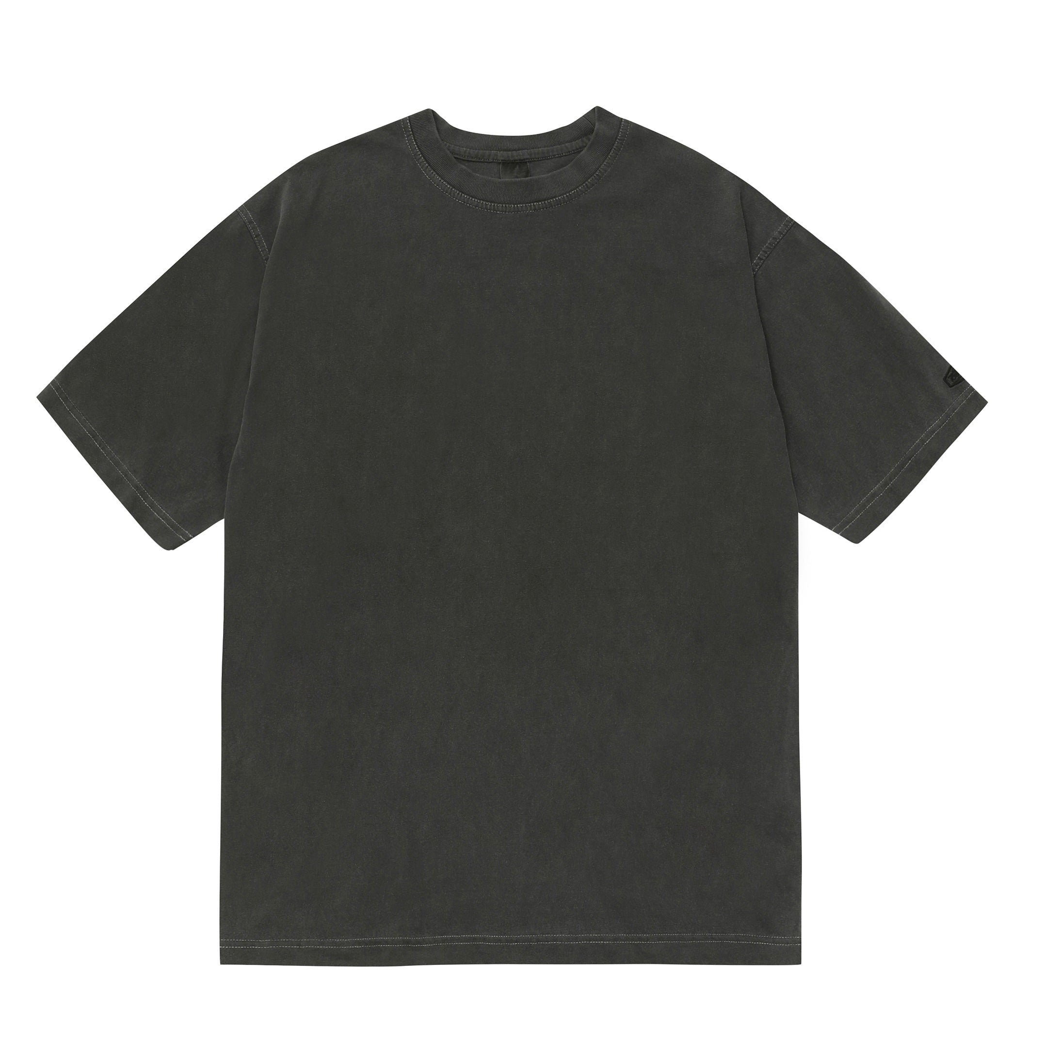 Dark grey t-shirt on a white background