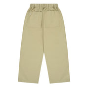 rear view of Beige pants on a white background