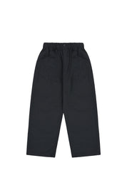 rear view of Navy pants on a white background