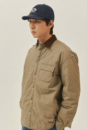 Padding Shirt Jacket (Beige)