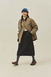 Padding Shirt Jacket (Beige)