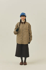 Padding Shirt Jacket (Beige)