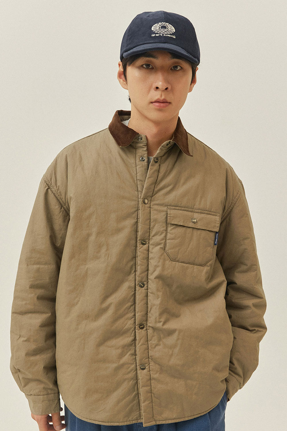 Padding Shirt Jacket (Beige)