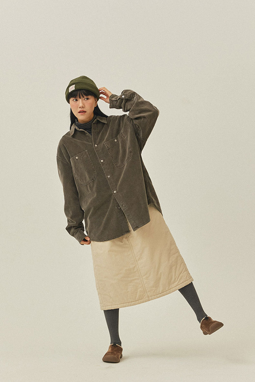 Pigment Corduroy Shirt (Brown)
