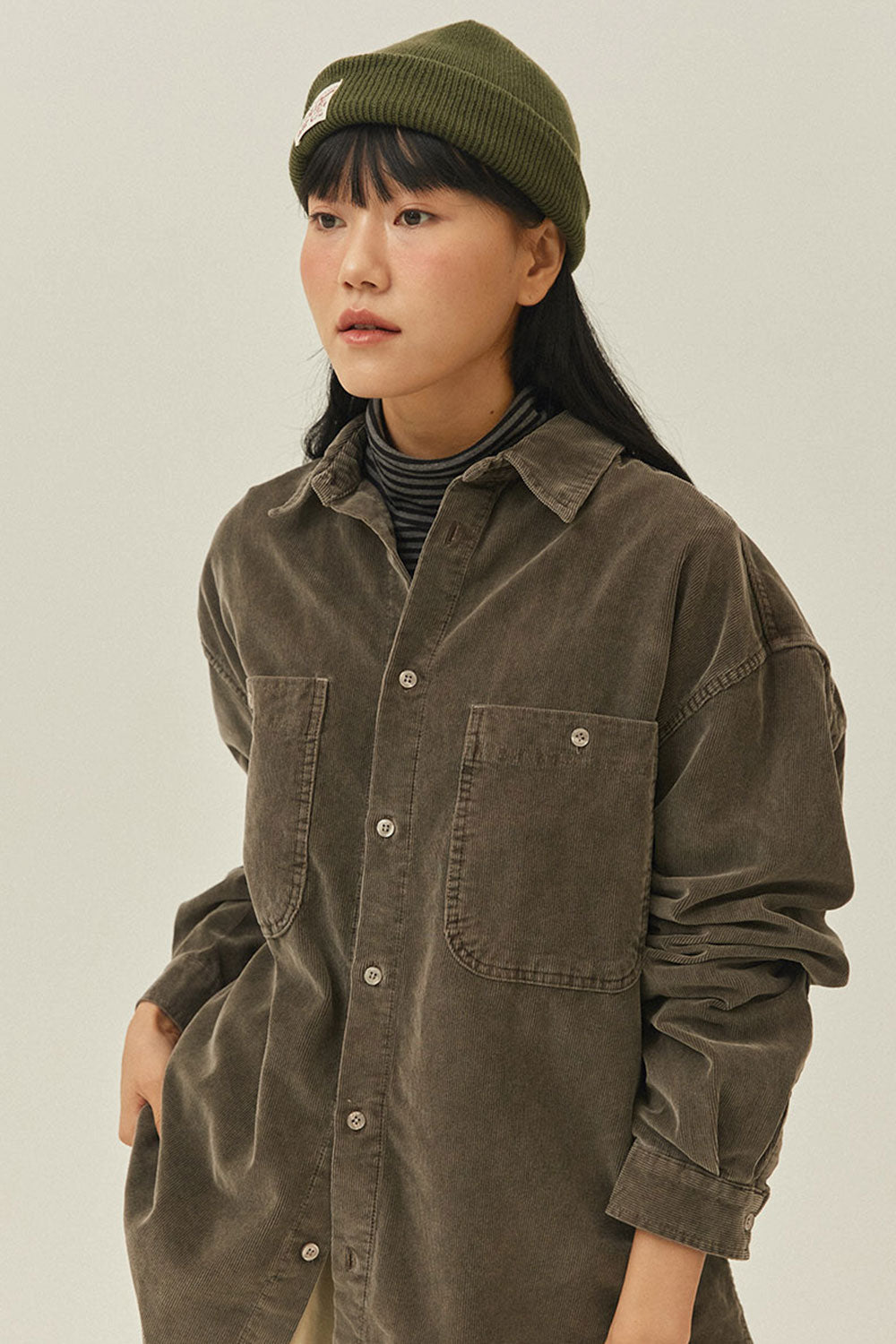 Pigment Corduroy Shirt (Brown)