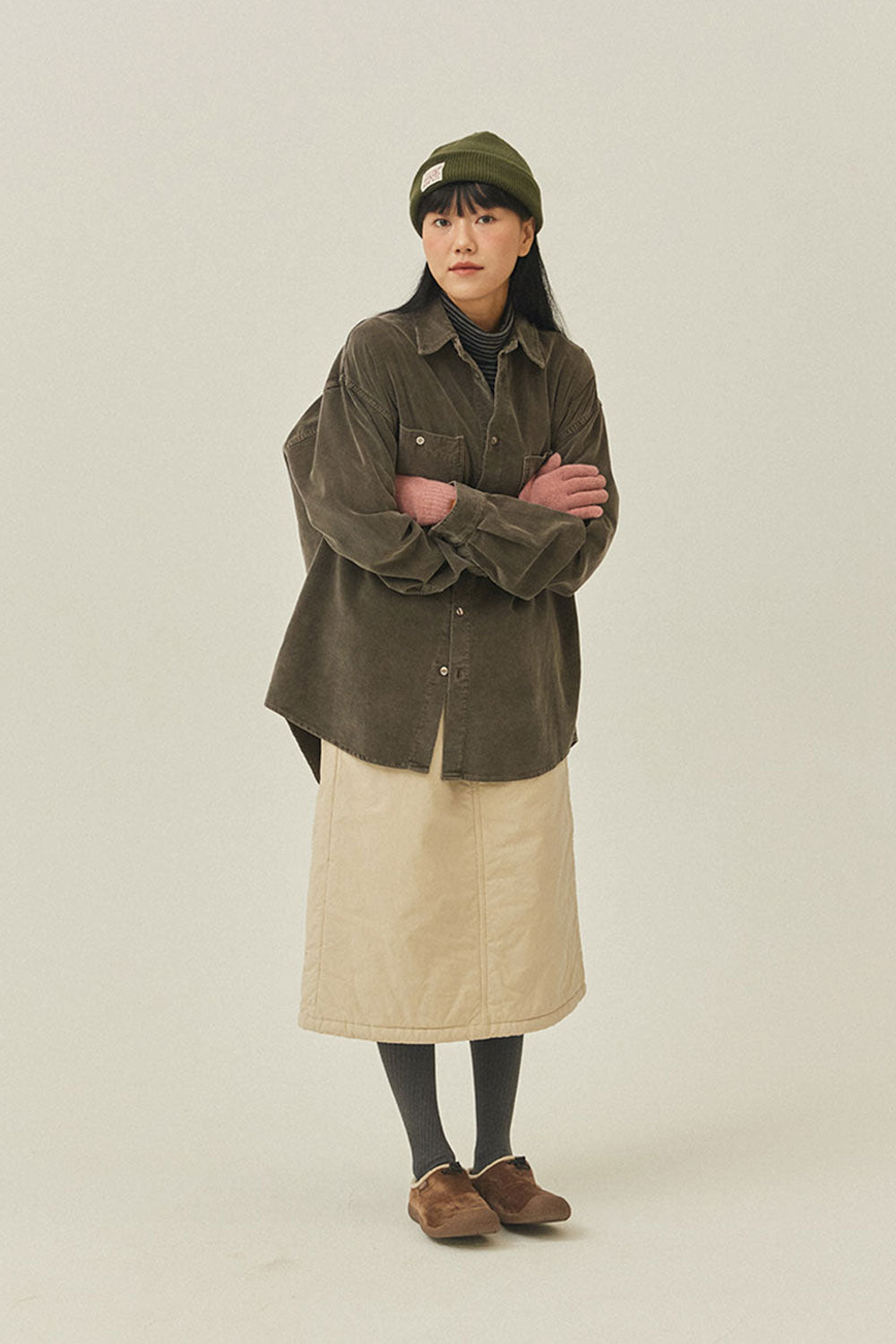Pigment Corduroy Shirt (Brown)