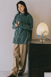 Pigment Corduroy Shirt (Deep Green)
